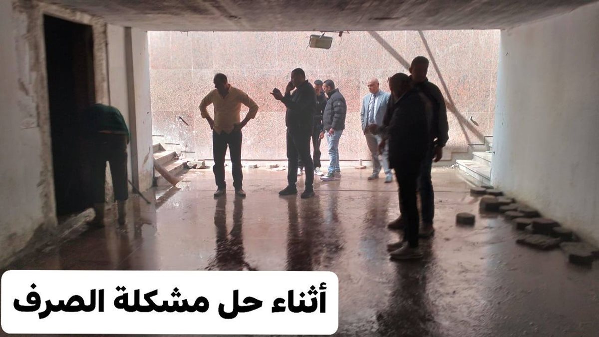 جانب من أعمال تطوير نفق وادي النيل