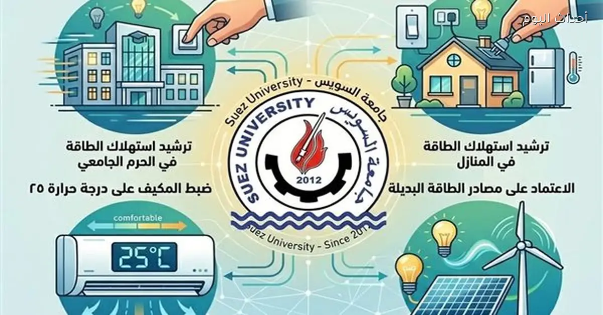 جامعة السويس تشارك في مبادرة لترشيد استهلاك الطاقة