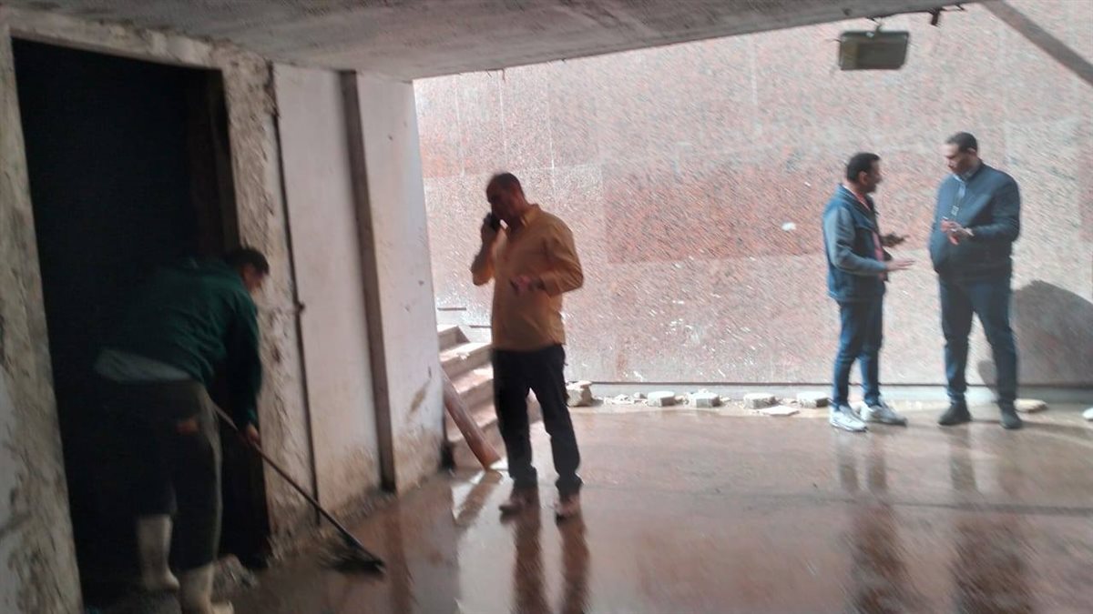 جانب من أعمال تطوير نفق وادي النيل